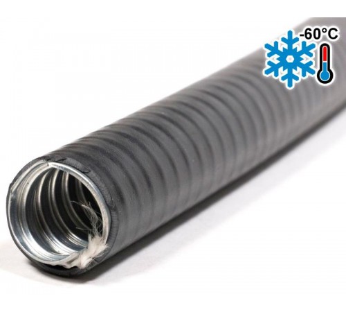 Металлорукав в пвх изоляции МПГ нг 12 (50 м/уп.) черный  zeta42818  ГОФРОМАТИК