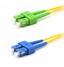 Патч-корд оптический переходной (SM), 9/125 (OS2), SC/APC-SC/UPC, (Duplex), PVC, 2м  50-2059  REXANT