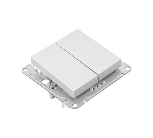 Механизм выключателя, двухклавишный, проходной, алюминий Эпика EKF  UP1-SWA-21  EKF