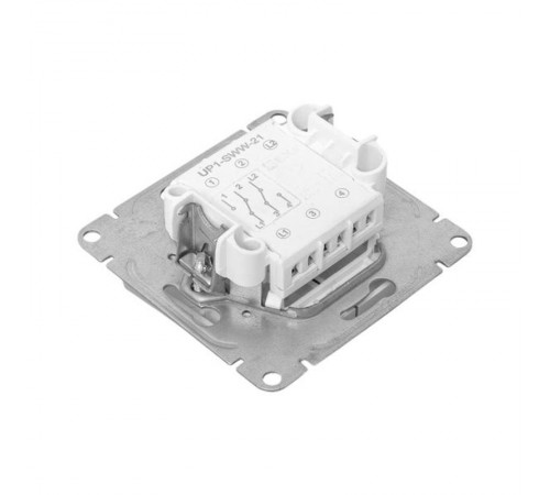 Механизм выключателя, двухклавишный, проходной, алюминий Эпика EKF  UP1-SWA-21  EKF