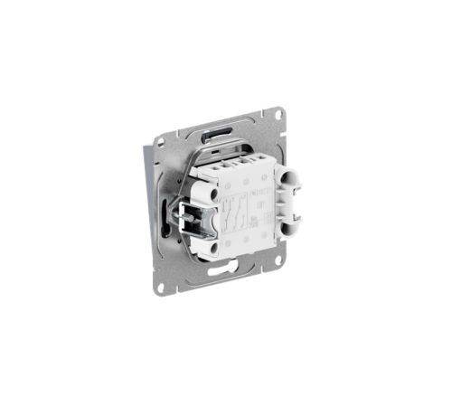 Механизм выключателя, двухклавишный, проходной, алюминий Эпика EKF  UP1-SWA-21  EKF