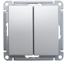 W59 Матовый хром Переключатель 2-клавишный 10АХ  VS610-256-5-86  SE