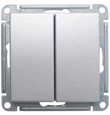 W59 Матовый хром Переключатель 2-клавишный 10АХ  VS610-256-5-86  SE