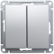 W59 Матовый хром Переключатель 2-клавишный 10АХ  VS610-256-5-86  SE