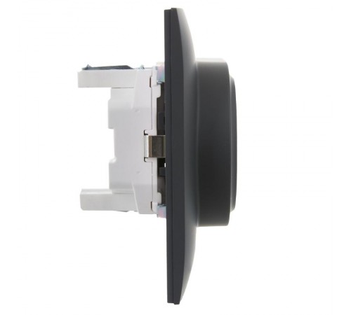 SKANDY Розетка 2-местная с з/к без з/ш 16А сб. SK-R08G графит  SK-R21-16-K53-F  IEK