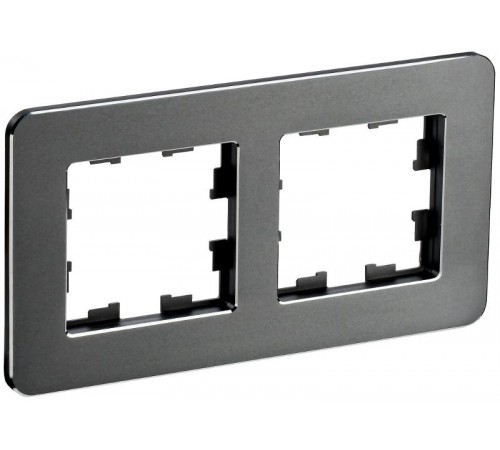 BRITE Рамка 2-ая РУ-2-1-Бр металл титан RE  BR-M22-M-01-K48  IEK