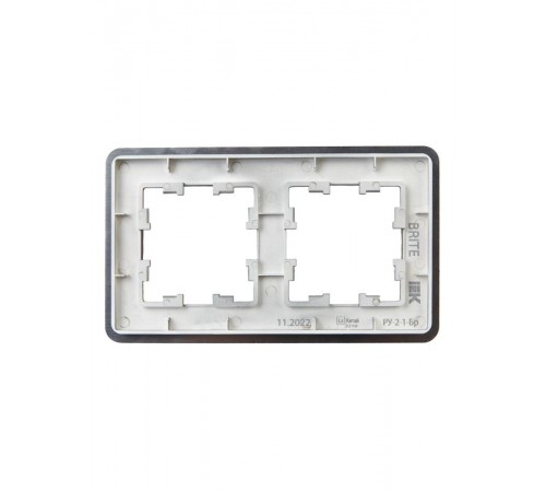 BRITE Рамка 2-ая РУ-2-1-Бр металл титан RE  BR-M22-M-01-K48  IEK