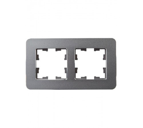 BRITE Рамка 2-ая РУ-2-1-Бр металл титан RE  BR-M22-M-01-K48  IEK