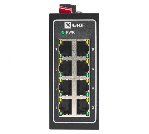 Промышленный неуправляемый коммутатор EKF TSX-100 8 портов 10/100 Мбит/с  TSX-100-UN-8  EKF