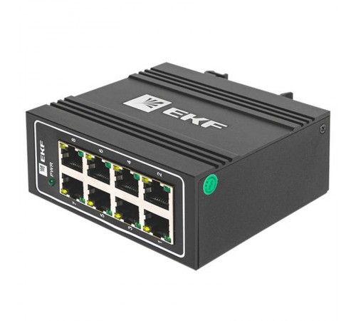 Промышленный неуправляемый коммутатор EKF TSX-100 8 портов 10/100 Мбит/с  TSX-100-UN-8  EKF