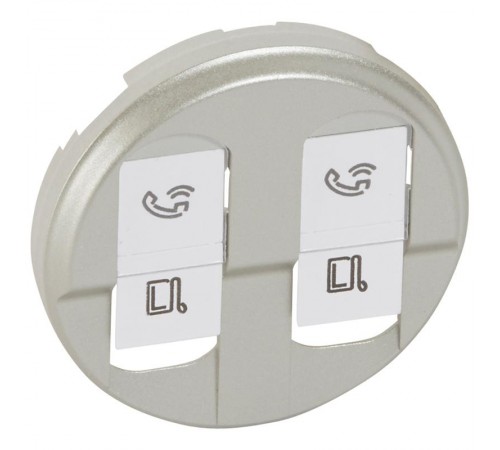 Celiane Титан Накладка компьютерной 2-ой розетки  068552  Legrand