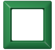 Рамка 1-кратная для вертикальной и горизонтальной установки; термопласт, зеленая  AS581BFGN  Jung