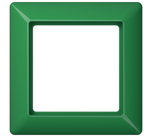 Рамка 1-кратная для вертикальной и горизонтальной установки; термопласт, зеленая  AS581BFGN  Jung