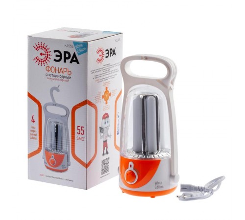 Фонарь кемпинговый 55хLED аккумулятор 4V4Ah 220В KA55S  Б0025621  ЭРА