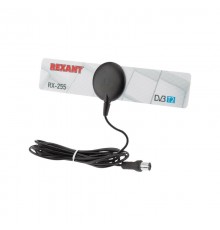 ТВ антенна комнатная для цифрового телевидения DVB-T2 на присоске (модль RX-255)  34-0255  REXANT
