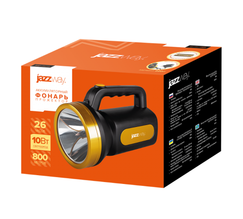 Фонарь Accu7-L10W Li-Ion  .5030701  Jazzway