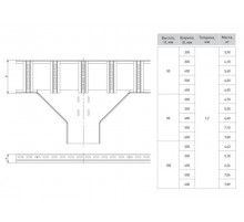 Ответвитель T-образ. лестничный 50х100мм EKF  tlt50100  EKF