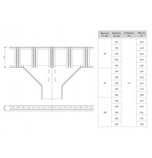 Ответвитель T-образ. лестничный 50х100мм EKF  tlt50100  EKF
