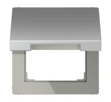 Крышка откидная для штепсельных розеток с платой 5050 мм; алюминий  AL2990KL  Jung