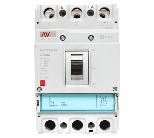 Выключатель автоматический AV POWER-2/3 200А 80kA TR AVERES  mccb-23-200H-TR-av  EKF