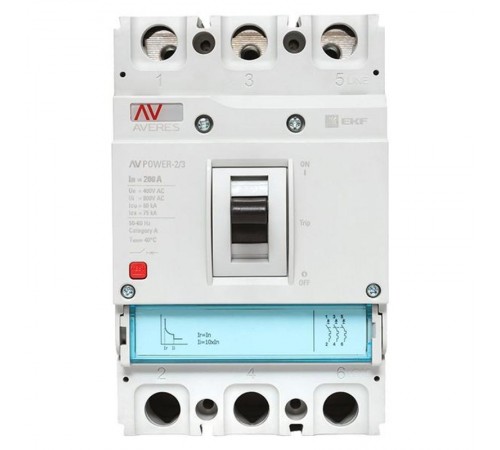 Выключатель автоматический AV POWER-2/3 200А 80kA TR AVERES  mccb-23-200H-TR-av  EKF