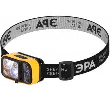 Фонарь налобный светодиодный  Рабочие Практик GA-813 аккумуляторный 3+3 Bт сенсорное управление дисплей 4 режима  Б0069576  ЭРА