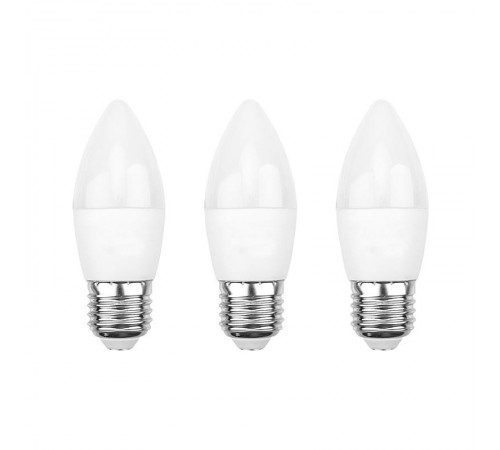 Лампа светодиодная Свеча CN 7.5 Вт E27 713 Лм 2700 K теплый свет (3 шт./уп.)  604-020-3  Rexant