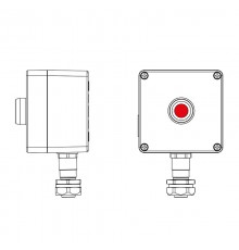 Взрывозащищенный пост управления из алюминия CPE-A-12-(1xP1R(11))-1xKAEPM2MHK-20(C)1Ex d e IIC Т5 Gb / Ex tb IIIC T95°C Db IP66  2201.121.22.120F  D