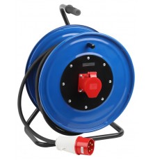 Удлинитель силовой IND380-RM-1e-5x2,5-50m-IP44 на 380В на катушке 1 розетка CEE 5P 50м КГ 5х2,5 32A IP44  Б0057304  ЭРА