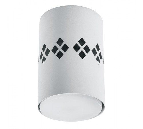 Светильник потолочный под лампу макс 12W, 230V, GX53 и подсветка 4000K, белый HL351  41455  FERON