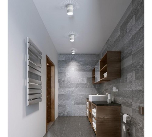 Светильник потолочный под лампу макс 12W, 230V, GX53 и подсветка 4000K, белый HL352  41457  FERON