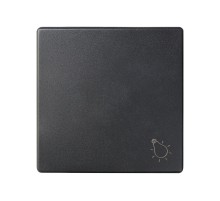 Simon 82 Клавиша с пиктограммой  "лампа" для одноклавишного выключателя, S82, S82N, S82 Detail, графит  82018-38  Simon