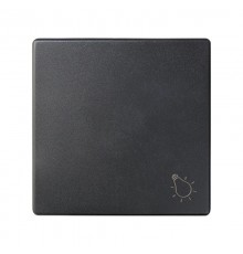 Simon 82 Клавиша с пиктограммой  "лампа" для одноклавишного выключателя, S82, S82N, S82 Detail, графит  82018-38  Simon