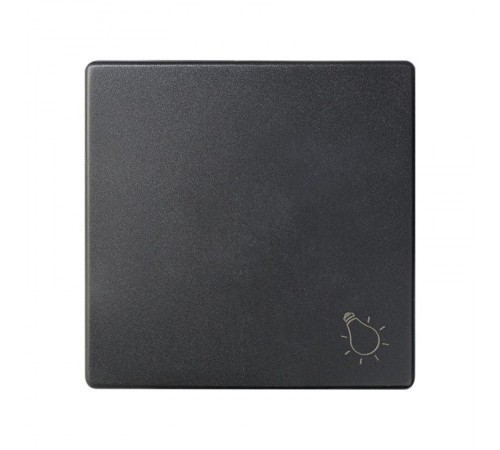 Simon 82 Клавиша с пиктограммой  "лампа" для одноклавишного выключателя, S82, S82N, S82 Detail, графит  82018-38  Simon