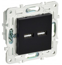 SKANDY Розетка USB A+A 3,1А SK-R15Bl черный  SK-U21-D31-K02  IEK