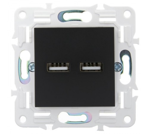 SKANDY Розетка USB A+A 3,1А SK-R15Bl черный  SK-U21-D31-K02  IEK