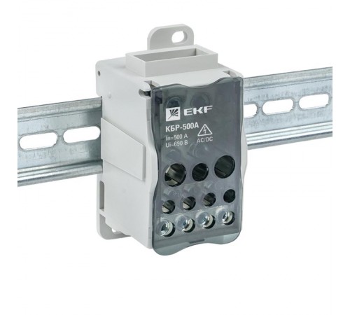 Блок распределительный (КБР) на DIN-рейку и монтажную панель 500A EKF PROxima  plc-kbr500  EKF