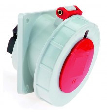 Розетка встраиваемая наклонная 32A 4р(3P+PE) 6h 400V IP67 85х85 12329 I 12329-Bals I Bals