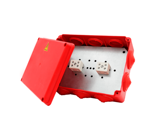 Коробка распределительная огнестойкая КРОПС-П4, IP54, 150х110х70 мм, для кабелей до 4 мм2, 8 клемм  FRJB-KM-P4-4-08-КРОПС-IP54  КМ-Профиль