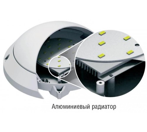 Светильник светодиодный ДПБ NBL-P-18-4K-WH-SNR-LED v2 18Вт 4000К IP65 опал  71922  Navigator