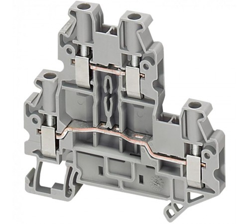 КЛЕММНИК ВИНТОВОЙ ПРОХОДНОЙ, СЕЧЕНИЕМ ПРОВОДА 4ММ2, 2ВХ/2ВЫХ СЕРЫЙ  NSYTRV44D  Schneider Electric