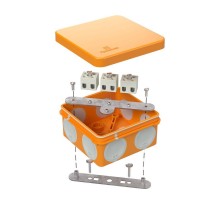 Коробка огнестойкая для о/п двухкомпонентная 60-0210-FR2.5-6 Е15-Е120 80х80х40 IP66  6p, 2.5 мм.кв. 60-0210-FR2.5-6  Промрукав