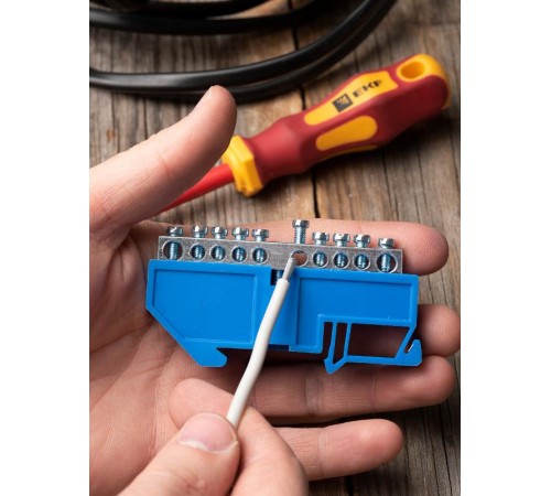 Шина "N" 63.10 (DIN изолятор) никель EKF PROxima  sn1-63-10-d  EKF