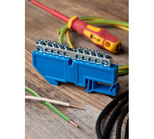 Шина "N" 63.10 (DIN изолятор) никель EKF PROxima  sn1-63-10-d  EKF