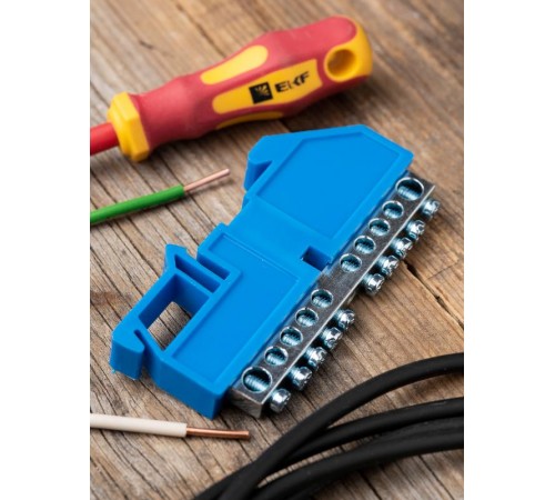 Шина "N" 63.10 (DIN изолятор) никель EKF PROxima  sn1-63-10-d  EKF