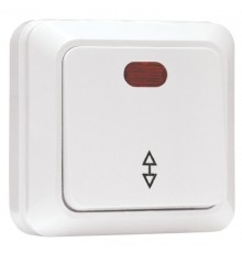 Рим Выключатель проходной 1-клавишный с индикатором 10А белый EKF  ENV10-125-10  EKF