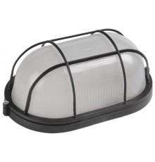 Светильник для ЖКХ НПП 1402 60Вт Е27 IP54 черный/овал с реш.  LNPP0-1402-1-060-K02  IEK