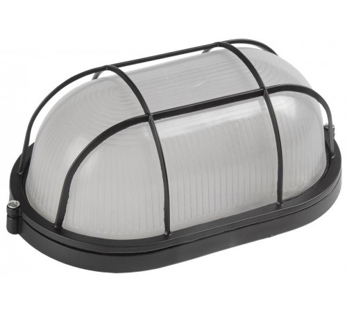 Светильник для ЖКХ НПП 1202 100Вт Е27 IP54 черный/овал с реш.  LNPP0-1202-1-100-K02  IEK