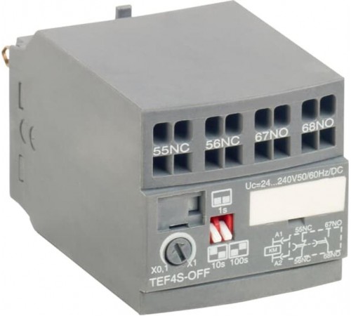 Приставка времени электронная TEF4S-OFF с пружинными клеммами для AF09-AF38-K и NF-K (задержка на отключение 0.1-100с)  1SBN020115R1000  ABB