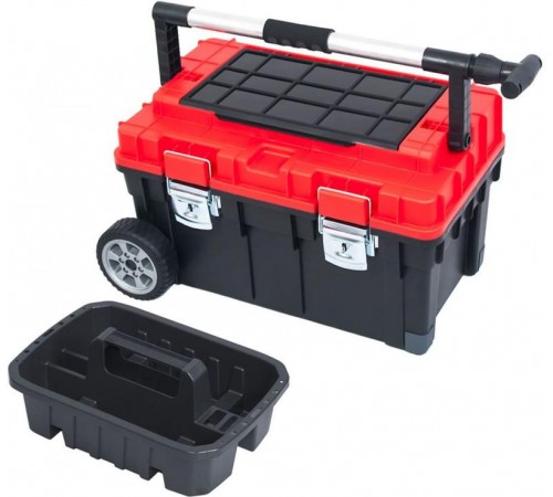 Ящик для инструментов на колесах 63х40х36см PATROL Wheelbox HD Trophy 2 красный  146165  Tech-KREP